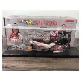 2001 NHRA Action Angelle Savoie Winston / Silver 1:9 scale die cast Pro Stock Bike