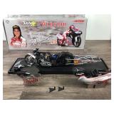 2001 NHRA Action Angelle Savoie Winston / Silver 1:9 scale die cast Pro Stock Bike