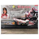 2001 NHRA Action Angelle Savoie Winston / Silver 1:9 scale die cast Pro Stock Bike