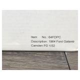 The National Motor Museum Mint 1964 Ford Galaxie Camden Police Department 1:32 scale die cast