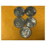 5 - Eisenhower dollar coins