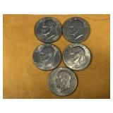 5 - Eisenhower dollar coins