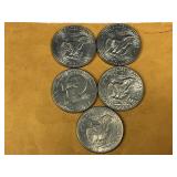 5 - Eisenhower dollar coins