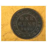 1876 Canada One Cent Coin
