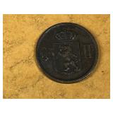 1877 Swiss 2 Ore Coin