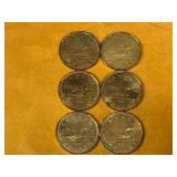 6 - Canadian One dollar coins