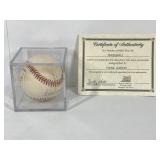 Hank Aaron signed baseball with certificate of authenticity