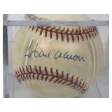 Hank Aaron signed baseball with certificate of authenticity