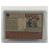 1962 Topps Sandy Koufax Baseball Card #5