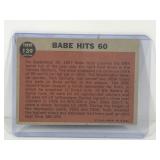 1962 Topps Baseball Card Babe Ruth Special Babe Hits 60 #139