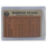 1962 Topps Baseball Card Warren Spahn Shows No-Hit Form #312