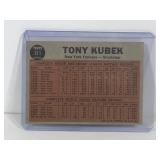 1962 Topps Baseball Card Tony Kubek Makes The Double Play #311