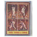 1962 Topps Baseball Card Whitey Ford Tosses a Curve #315