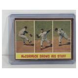 1962 Topps Baseball Card Mike McCormick Shows his Stuff #319