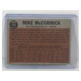 1962 Topps Baseball Card Mike McCormick Shows his Stuff #319
