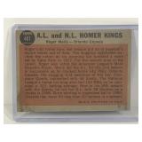 1962 Topps Baseball Card AL & NL Homer Kings Roger Maris & Orlando Cepeda #401
