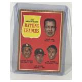 1962 Topps Baseball Card American League Batting Leaders Al Kaline, Norm Cash, Easton Howard, Jim Piersall #51