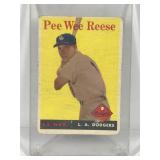 1958 Topps Baseball Card Pee Wee Reese #375
