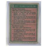 1975 Topps Baseball Card 1967 Most Valuable Players Carl Yastrzemski & Orlando Cepeda #205