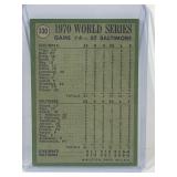 1971 Topps Baseball Card 1970 Game #4 World Series Reds Stay Alive #330