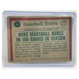 1975 Topps Baseball Card 1974 Highlights Marshall Hurls in 106 Games #6