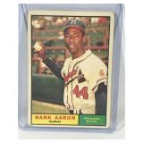 1961 Topps Baseball Card Hank Aaron #415
