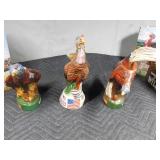 3 Vintage Jim Beam wild turkey liquor decanters