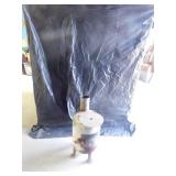 Portable fish house with wood stove