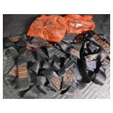 Ducks Unlimited "Morning Mist Mallards" print in frame, safety harnesses and step stool with storage compartment