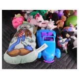 Barbie camper with barbies, Beanie Babies, Musical doll and many more toys