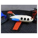 Tonka Tow truck, Tonka helicopter and Fisher Price airplane