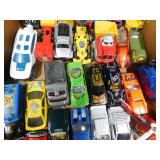 Flat of die cast cars and more