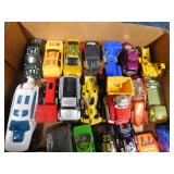 Flat of die cast cars and more