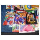 Box of hard cover and soft cover children