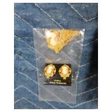 2 sets of cameo jewelry