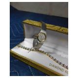 Citizen watch and diamond accent 18K gold plated bracelet