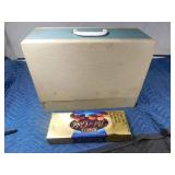 Vintage Signature sewing machine with attatchments and extra belts in case