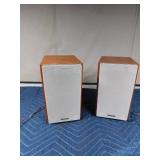 A pair of Panasonic speakers