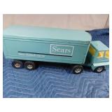 Vintage Sears, Roebuck and co. metal semi and trailer