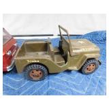 2 Vintage metal jeeps and 1 truck