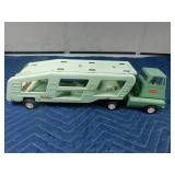 Metal Tonka car carrier semi and trailer
