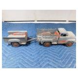 Vintage Hubley pick-up and trailer