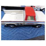 Metal True value pick-up truck, Napa Auto parts semi trailer and a Milwaukee semi