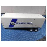 Metal True value pick-up truck, Napa Auto parts semi trailer and a Milwaukee semi