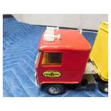 metal Pennzoil semi and trailer