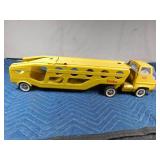 Metal Tonka car carrier semi and trailer