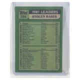 1982 Topps 81 Stolen Base Leaders A