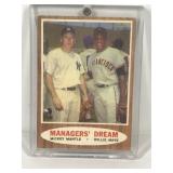 1962 Topps Baseball Card Mickey Mantle & Willie Mays Manager’s Dream #18