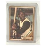 1962 Topps Baseball Card Bob Clemente #10