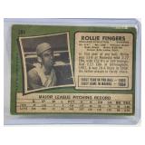 1971 Topps Baseball Card Rollie Fingers #384